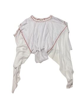 POL Clothing distressed asymmetric long-sleeve top